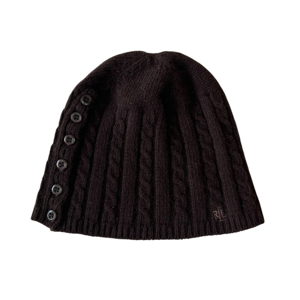 Ralph Lauren Brown Cable Knit Beanie